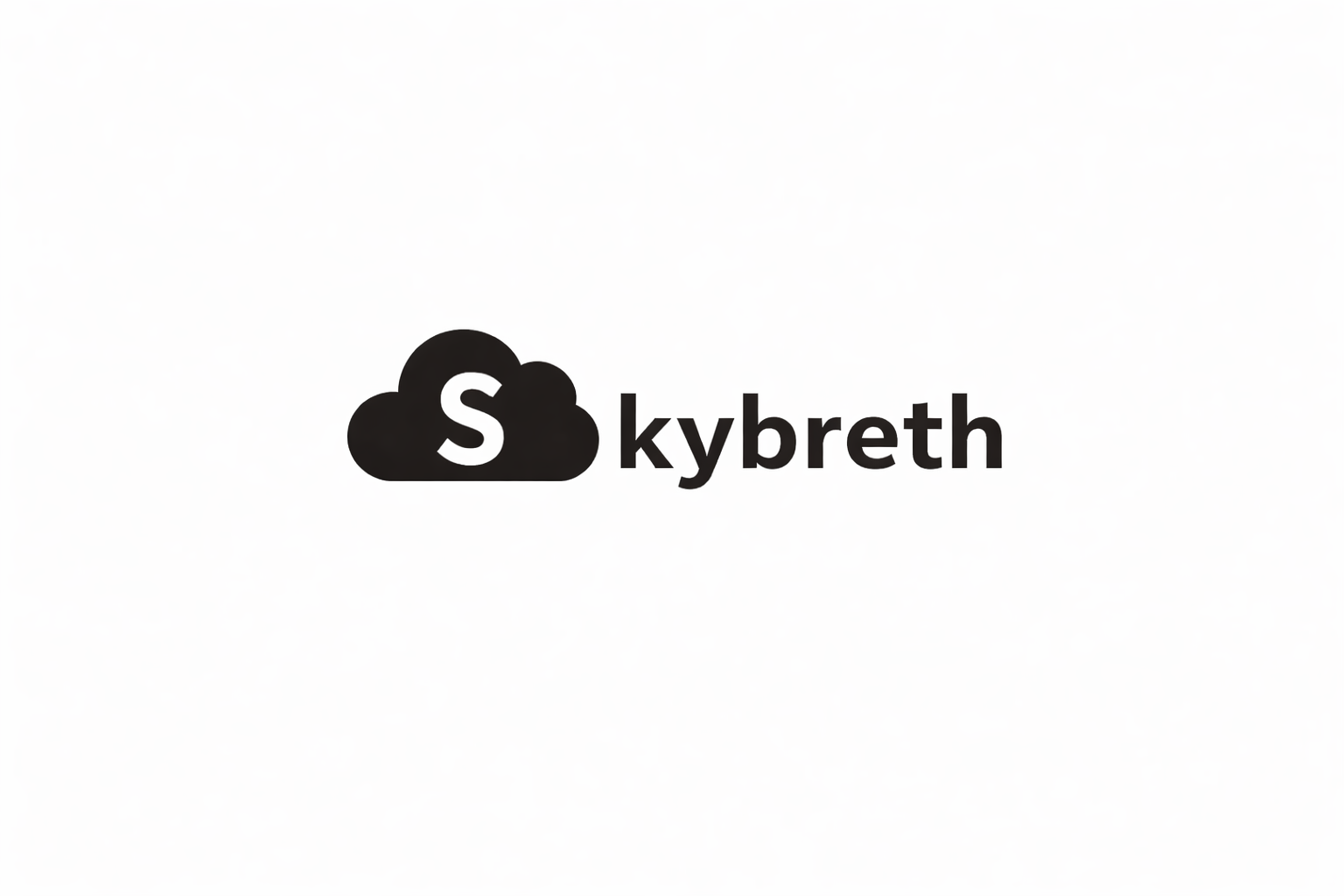 skybreth logo design in black and white